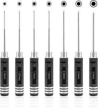 7-teiliges Sechskant Schraubendreher Satz, RC Modellbau Werkzeug 0,9-3 mm