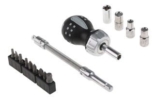 Bahco Sechskant Schraubendreher-Bitsatz Sechskant 4, Sechskant 5, Sechskant 6, Sechskant 7, PH1, PH2, PZ1, PZ2, SL4,