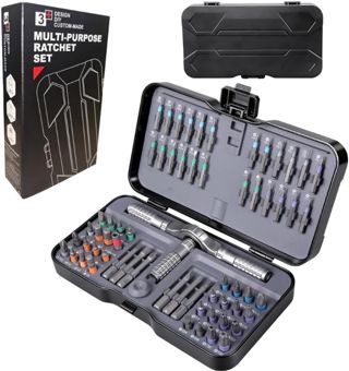66-in-1-Schraubendreher-Set, Ratschen-Schraubendreher, magnetische Schraubendreher-Sets mit Koffer, Handschraubendreher, Zincs-Legierung + legierter Stahl für Hausreparatur, Geräteinstallation und