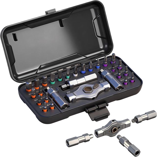 24-in-1 Ratschenschraubendreher Set – Magnetic Screwdriver Set mit S2-Bits, Abnehmbarer T-Ratschengriff, Feinmechaniker Werkzeug Satz für Möbel, Fahrrad, PC-Reparatur, Kompakt & Tragbar
