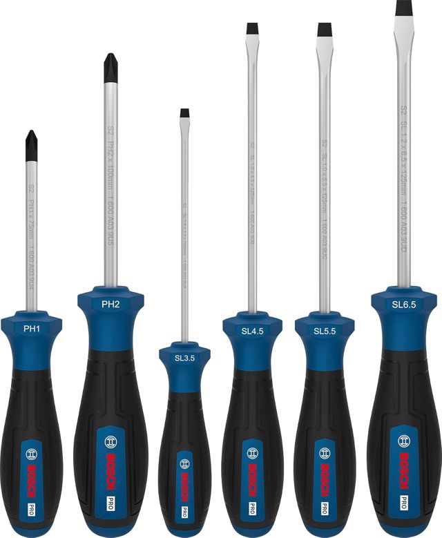 Bosch 6x PRO Schraubendreher-Set PH/SL, 6-tlg. (Zubehör Handwerkzeug)