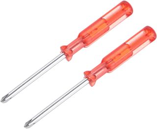 sourcing map 2 Stk. Mini Kreuzschlitz Schraubendreher, 2,5mm Kreuzschlitz 65mm Länge für die Reparatur kleiner Geräte