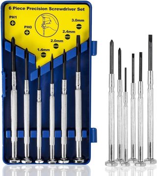 6 in 1 Brillen Schraubenzieher,Mini Schraubenzieher Set, Klein Brillen Reparaturset,Feinmechaniker Schraubendreher,Für die Reparatur von Uhren und Brillen, DIY
