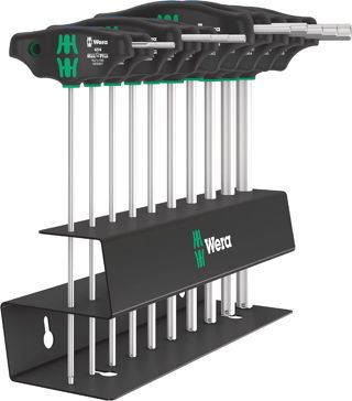 Wera 05023456001 467/7 TORX HF Set 2, Quergriff TORX Schraubendreher-Satz mit Haltefunktion, 7-teilig Schwarz