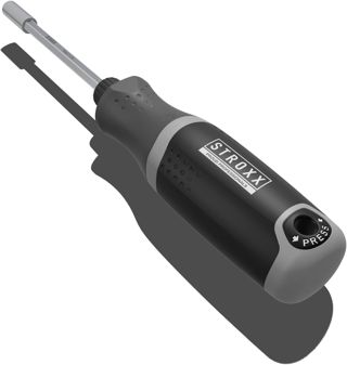 STROXX® Schraubendreher mit Drive-Funktion | inkl. 12 Bits | 2-Komponentengriff | Innovative Ratschenfunktion |Schraubendreher set| Screwdriver | 12-in-1-Set | CrSi/MoV Stahl