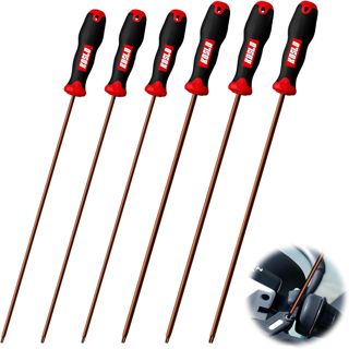 6 Stück Langes Torx-Schraubendreher: Schraubendreher Magnetisch, Lange Sternschraubendreher Klingenlänge 300mm, ‎Schraubenzieher Set mit Kunststoff Griff(T10,T15,T20,T25,T27,T30)