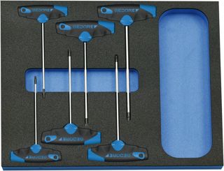 GEDORE Schraubendreher-Satz in Check-Tool-Modul, 6-tlg, 1 Stück, 2005 CT2-2142 TX