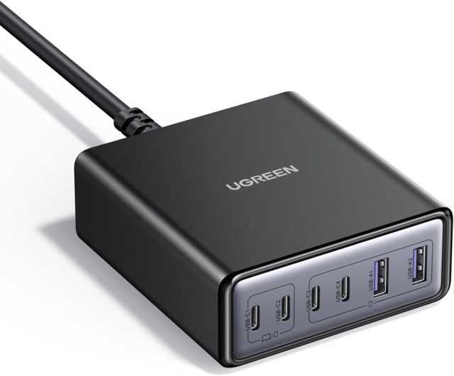 UGREEN 100W USB C Ladegerät 6-Port, 65W Desktop Ladestation, Laptop Charger