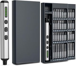 Mini Elektro Schraubendreher Set, 68 in 1 Magnetische Präzisions-Schraubendreher Kit mit 64 Stahlbits, Akku betrieben, für Reparatur von Phone und Laptop