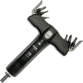 WGB Das Werkzeug Drehmoment Schraubendreher mit 12 Bits im T-Griff für Fahrrad | 1/4" Zoll Drehmomentschlüssel mit Kreuz, Schlitz und TX Bit Set