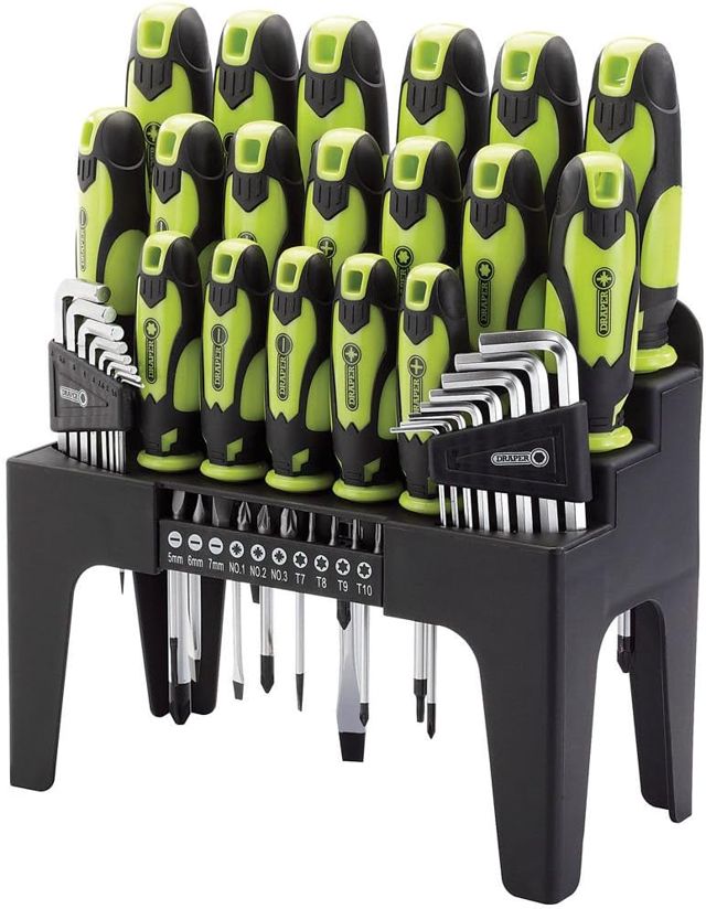 Draper 78619 Schraubendreher, Sechskantschlüssel und Bit-Set, Grün, 44-teilig