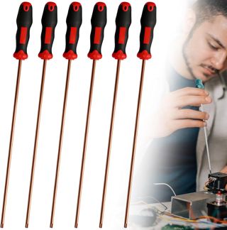 Torx-Schraubendreher Set Extra Lang 6-tlg, Schraubendreher Magnetisch, Lange Sternschraubendreher Klingenlänge 300mm, ‎Schraubenzieher Set, Profi Schraubenzieher Set,T10,T15,T20,T25,T27,T30