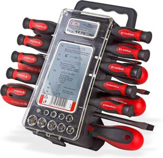 DEMA Schraubendreher Set 44 tlg., Schraubenzieher Set, Bit Set, Stecknuss Set, Präzisionsschraubendreher, Werkzeug Set für Haushalt und Werkstatt