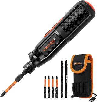 Dnipro-M Set Mini Elektrischer Schraubendreher 3,6V 8Nm mit 2 Modi (Auto & Manuell), LED-Licht, USB-C + 17-in-1 Multitool aus Edelstahl mit Bits & Etui