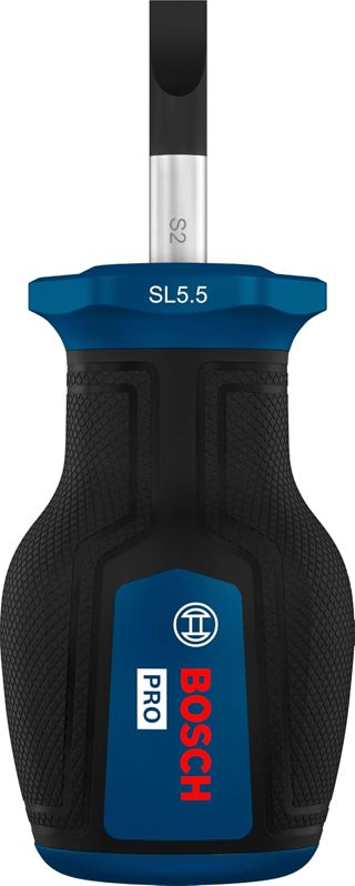Bosch 1x PRO Stubby-Schraubendreher SL 1,0 x 5,5 x 25 mm (Länge 86 mm,)