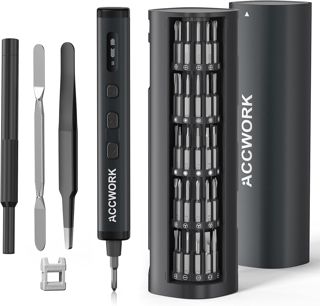 Elektrischer Schraubendreher, 78 in 1 Präzisions Electric Screwdriver mit 72 Magnetischen S2 Bits 5 Gänge Drehmoment LED Bildschirm Magnetische Elektro Schraubendreher für Laptop, Brillen, Uhren
