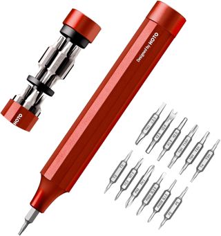 HOTO 24 in 1 Feinmechaniker Schraubendreher Set, Magnetisch Präzision, Grau