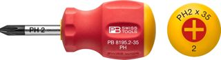 PB Swiss Tools Schraubendreher Stubby PH1x 30mm SwissGrip