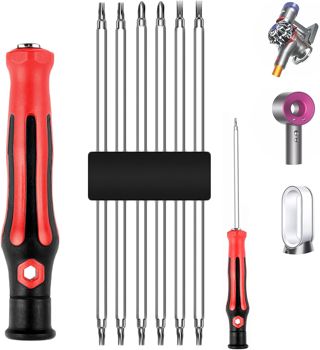 6 in 1 Schraubendreher Set für Haartrockner für Dyson V6 V7 V8 V10 V11 V15 DC24 DC40 DC41 DC50 Staubsauger, Schlitz, Kreuzschlitz, Torx Schraubendreher Set, Wartung Demontage Zubehör