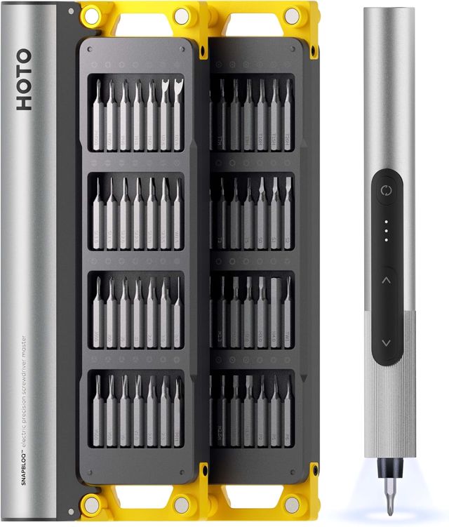 HOTO SNAPBLOQ™ S-A01 Mini Elektro Schraubendreher Set, 3 Gänge Drehmoment