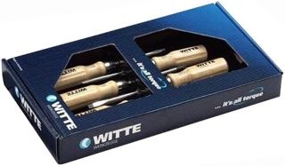 Schraubendreher-Set 'Witte' 6-tlg, LS+PH, Holzheft
