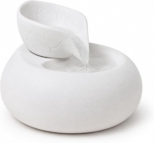 Zen'Light - Trinkbrunnen Toby für Katzen und Hunde - Tränke für Haustiere aus Keramik-Emaille - Wasserspender ohne Farbe, ungiftig - Geschlossener Wasserkreislauf ohne Licht - Höhe 18 cm