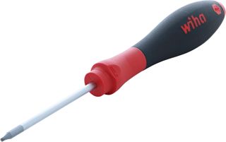 Wiha Schraubendreher SoftFinish® TORX® mit Rundklinge (01291) T15 x 80 mm ergonomischer Griff für kraftvolles Drehen, Allrounder für Industrie und Handwerk