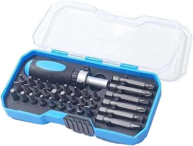 34-in-1 Magnetic Ratchet Screwdriver Set with CR-V Bits-Pozidriv & für torx