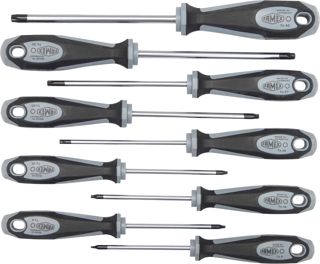 FAMEX 7719-9 Schraubendreher Satz 9 tlg. für Torx -Schrauben, Chrom-Molybdän-Vanadium-Stahl - deutsche Produktion