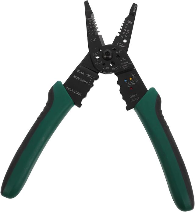 Angoily 8 Zoll Multifunktions Drahtzange Ratschen Crimpzange Mit Polierten Backen Für Präzises Crimpen Drahtschneider Und Kabelcrimper Für Elektriker Und Bauarbeiter