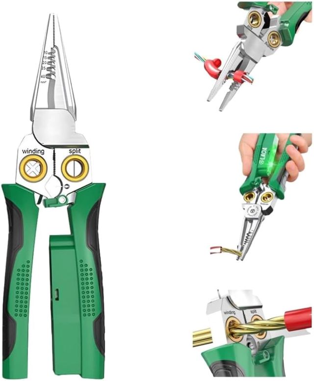 Multifunktions-Abisolierzange PowerPliers – 3-in-1 Crimp-, Schneid- & Abisolierwerkzeug | Präzise, ergonomisch & ideal für Elektriker, Heimwerker & Werkstatt