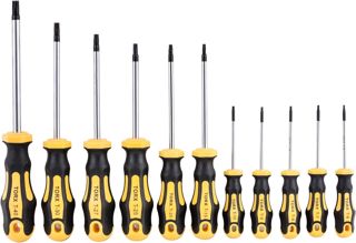 Gunpla 11-teiliges Torx-Schraubendreher-Set T6 T7 T8 T9 T10 T15 T20 T25 T27 T30 T40 Magnetischer Stern Sortiment Reparatur Schraubendreher Präzisions-Werkzeug-Set für Schrauben Torx Telefon Computer