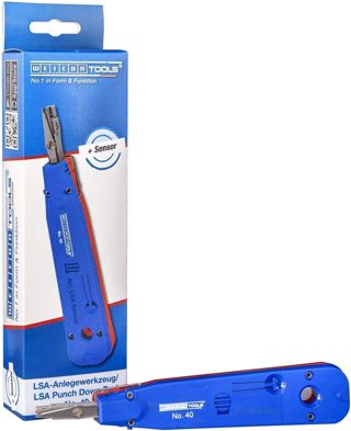 WEICON TOOLS LSA Sensor No. 40 2er Set | Anlegewerkzeug mit Sensor zur Beschaltung von LSA-Baureihen, Blau