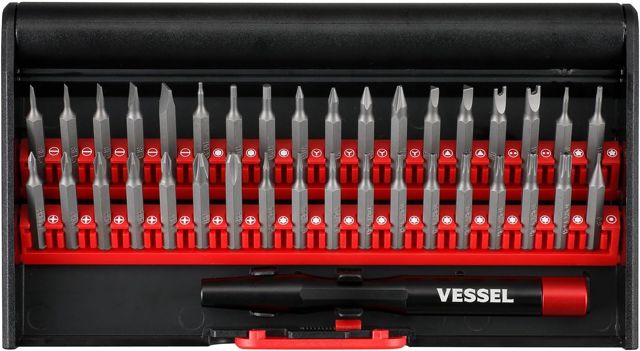 Vessel 9836 Stück Präzisions-Schraubendreher-Bits für Uhren, Brillen, Kamera, Smartphone, Tablet, Spielekonsole