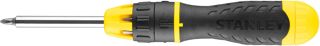 Stanley Multi-Bit-Ratschenschraubendreher Set (11-teilig, Bi-Material, SL5/6 PH1/2 T10/15 PZ1/2 SQ1/2) 0-68-010
