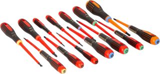 Bahco Isolierter Schraubendrehersatz, 14-teilig Kreuzschlitz, Pozidriv, Schlitz, Torx