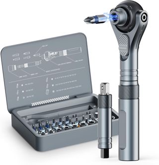 ATuMan RS2 40 In 1 Schraubendreher Set, Magnetisches Multi Ratschenschraubendreher Set mit S2 bit Ratschenkasten Mini Ratschen mit 45 Zähne für Gadgets/Häuser/Maschinen