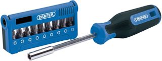 Draper 04497 Schraubendreher- und Bit-Set (19-teilig), blau und schwarz, Einheitsgröße