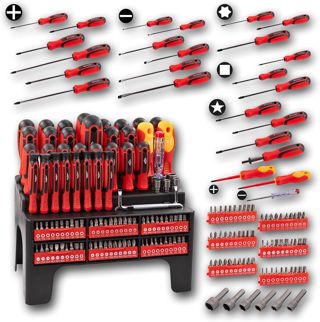 Kestek XXL Schraubendreher und Bit Set 101-teilig Schraubenzieher, aus CV-Stahl mit magnetischer Spitze