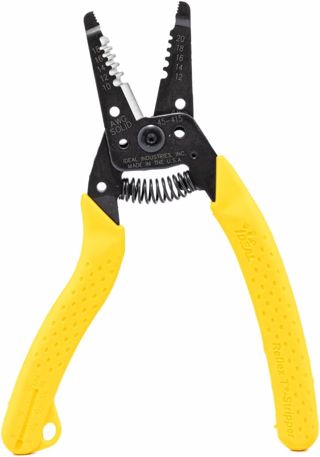Ideal Electrical 45-415 Premium Reflex T-5 Abisolierzange – 10–20 AWG, Abisolierzange mit Daumenauflage, Zangennase, Gleitverriegelung, strukturierte Griffe