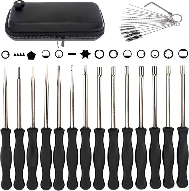 14pcs Vergaser-Einstellwerkzeug, Schraubendreher, Motorrad Vergaser, Reinigungsset, Kommt mit Aufbewahrungsbox und Reinigungsbürste, Praktische Geschenke für Autofans und Profis