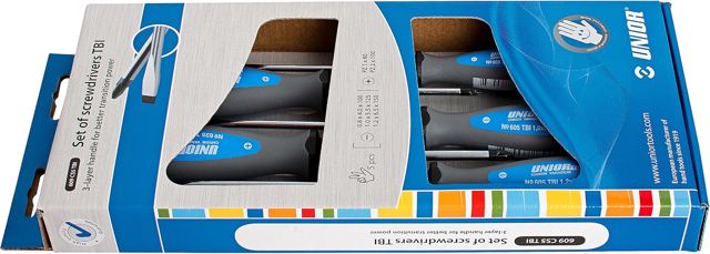 Unior Schraubendreherset TBI im Sichtkarton, 1 Stück, 609CS5TBI