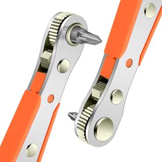 OSDUE Ratschenschlüssel Magnetisch, 110mm 1/4 Zoll Ratschen Wendeschrauber, Mini-ratschen Schraubenschlüssel für Gadgets, Autos,Häuser, Maschinen und andere Geräte