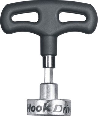 kwb Hakenschraubendreher, Impact-/ Schlagfest mit E 44626 Schaft, für Hand-oder Maschinenbetrieb, Hakendreher m. ergonomischem Kunstoff-Griff