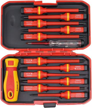 13 Stück VDE Schraubendreher Set inkl Schlitz & Torx & PH & PZ