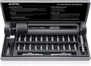 MOVA MSD008 4V Kabelloser elektrischer Schraubendreher, Set aus 24 S2-Bits