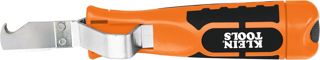 Klein Tools 110030 | Abmantelungswerkzeug 4–28 mm | Mit Hakenklinge & Schutzkappe | 2-Komponenten-Griff aus glasfaserverstärktem Kunststoff | Für präzises Abisolieren von Rundkabeln