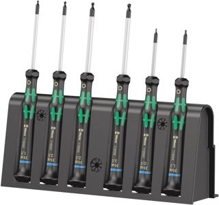 Wera Elektroniker-Schraubendrehersatz 2052/6 + Rack, 6-teilig, 05118156001