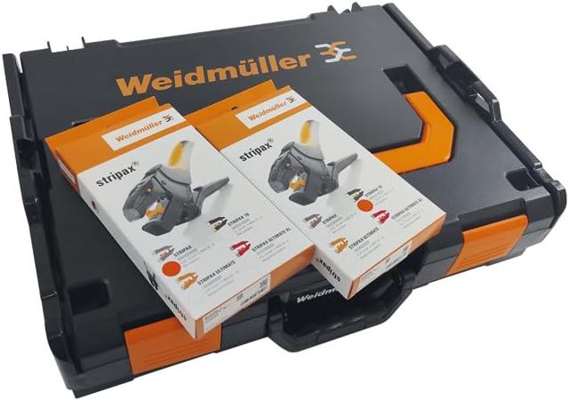 Weidmüller 50 Jahre stripax® Jubiläums-Set (besteht aus stripax®, stripax® 16 + L‑BOXX mit Inlay, Abisolierbereich 0,08 mm² -16 mm², Kabel Abisolierzange) 490906