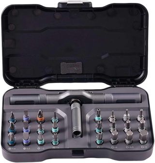 24-in-1 DIY Multi-Bit Magnetisches Schraubendreher-Set, Ratschenschlüssel DIY, Abnehmbarer T-Ratschengriff, Schraubendreher-Set